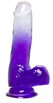 Прозрачно-фиолетовый фаллоимитатор Radi - 17,5 см. - 0