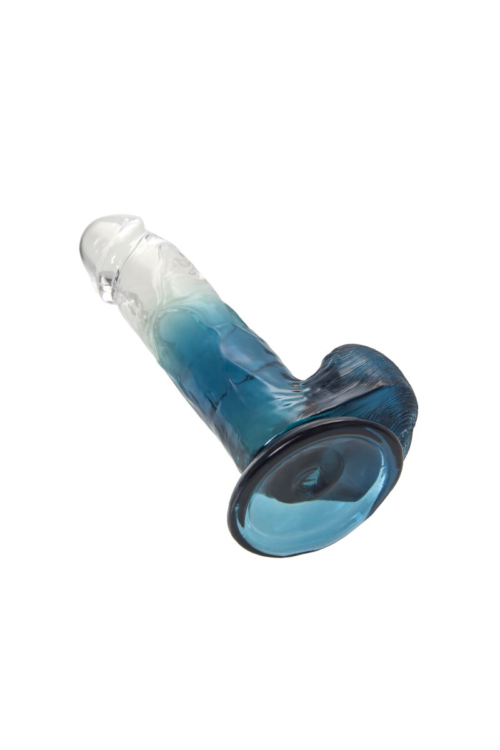 Прозрачно-синий фаллоимитатор Avy - 20 см. - 3