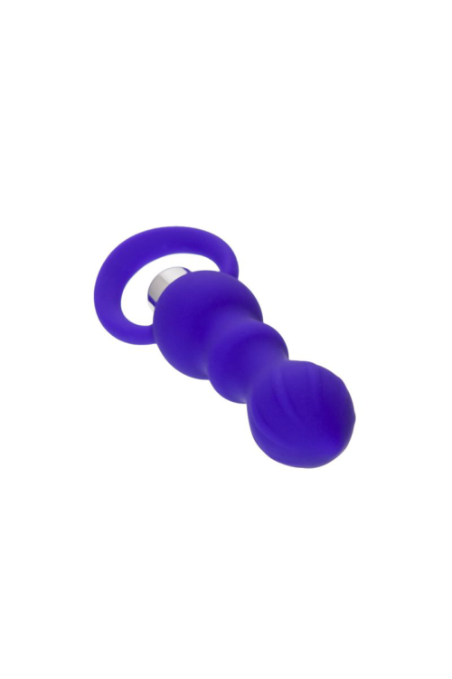 Фиолетовая анальная вибровтулка Curvy - 14 см. - 3