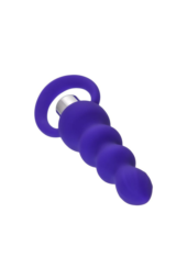 Фиолетовая анальная вибровтулка Twisty - 14 см. - 2