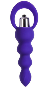 Фиолетовая анальная вибровтулка Twisty - 14 см. - 0
