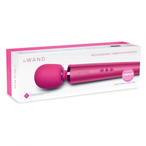 Розовый матовый жезловый вибратор Le Wand с 20 режимами - 4