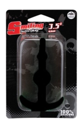 Чёрная анальная втулка SMILING SILICONE BUTT PLUG BLACK - 8,9 см. - 1