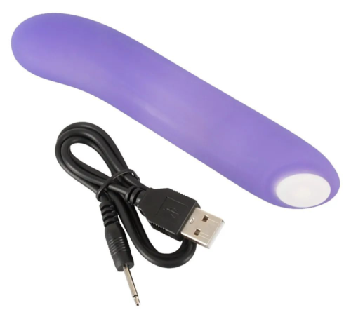 Фиолетовый мини-вибратор Flashing Mini Vibe - 15,2 см. - 5
