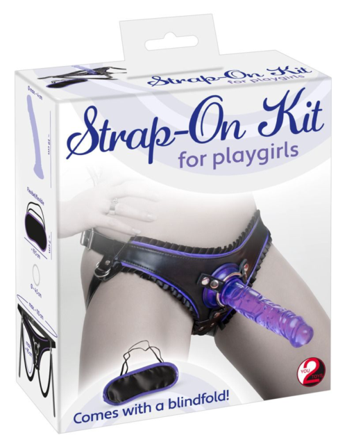 Женский страпон Strap-on Kit for Playgirls - 19 см. - 10