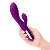 Фиолетовый вибромассажер-кролик Blend - 20,2 см. - 3