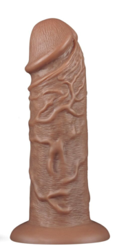 Коричневый фаллоимитатор Cubby dildo - 26,6 см. - 0