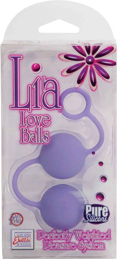 Фиолетовые вагинальные шарики Lia Love Balls - 2