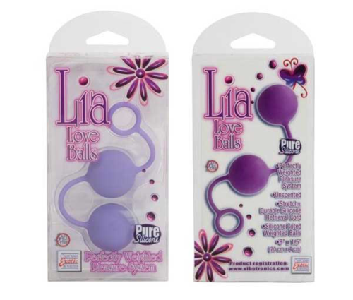 Фиолетовые вагинальные шарики Lia Love Balls - 3