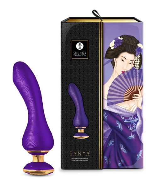 Фиолетовый вибростимулятор SANYA - 18,5 см. - 2