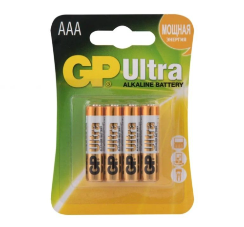 Батарейки алкалиновые GP Ultra Alkaline 24А AАA/LR03 - 4 шт. - 0