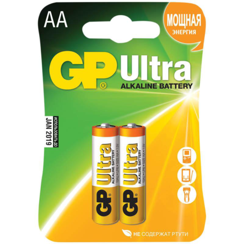 Батарейки GP Ultra Alkaline AA/LR6 15AU-CR2 - 2 шт. - 0