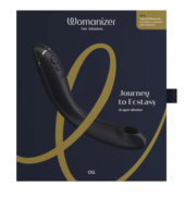 Темно-серый стимулятор G-точки Womanizer OG c технологией Pleasure Air и вибрацией - 17,7 см. - 1