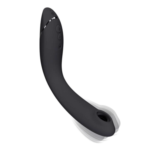 Темно-серый стимулятор G-точки Womanizer OG c технологией Pleasure Air и вибрацией - 17,7 см. - 0