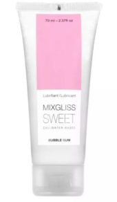 Смазка на водной основе Mixgliss Sweet с ароматом бабл-гам - 70 мл. - 0