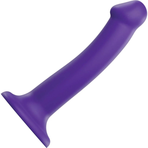 Фиолетовый фаллоимитатор-насадка Strap-On-Me Dildo Dual Density size M - 18 см. - 0