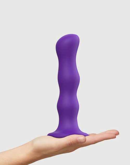 Фиолетовая насадка Strap-On-Me Dildo Geisha Balls size XL - 3