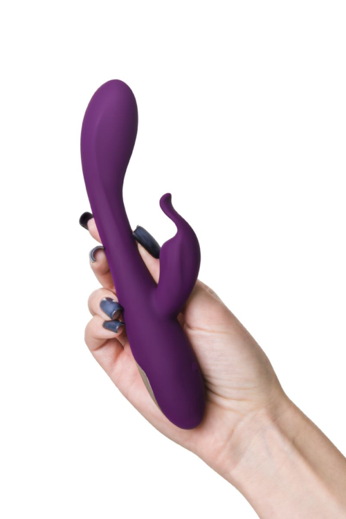 Фиолетовый вибратор-кролик G-Spotter - 19,5 см. - 7