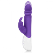 Фиолетовый пульсирующий вибромассажер G-Spot Thrusting Rabbit - 24 см. - 5