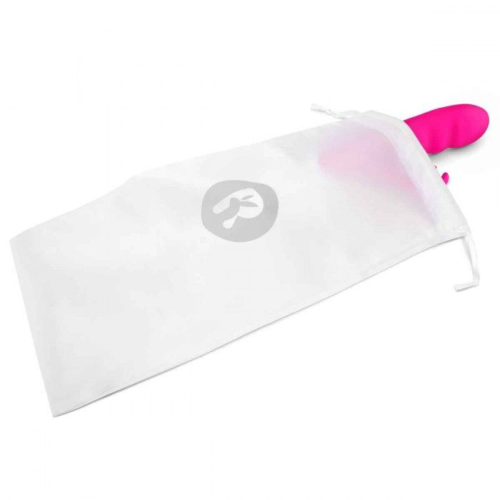 Розовый вибромассажер с клиторальной стимуляцией Clitoral Suction Rabbit - 24,5 см. - 4