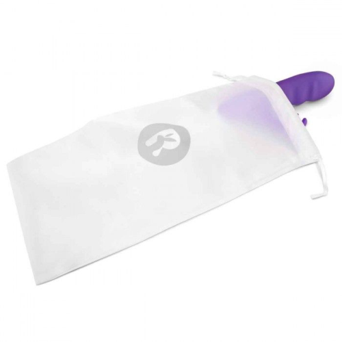 Фиолетовый вибромассажер с клиторальной стимуляцией Clitoral Suction Rabbit - 24,5 см. - 4