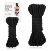 Черная хлопковая веревка для связывания Bondage Rope - 10 м. - 2