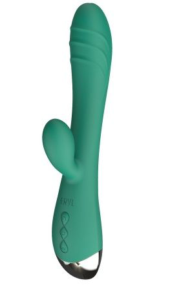 Зеленый вибратор-кролик Eridan - 21 см. - 0
