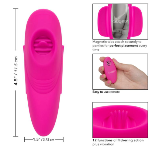 Розовый стимулятор в трусики Remote Flicker Panty Teaser - 6
