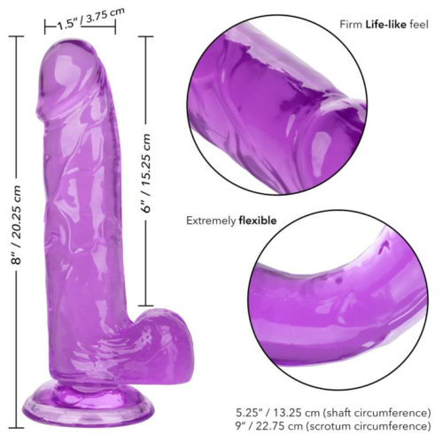 Фиолетовый фаллоимитатор Size Queen 6 - 20,25 см. - 2