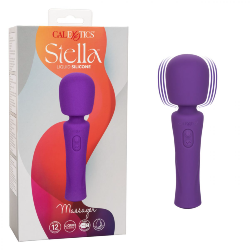 Фиолетовый ванд Stella Liquid Silicone Massager - 17,25 см. - 1