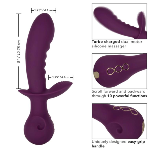 Фиолетовый универсальный вибратор Lover - 22,25 см. - 2