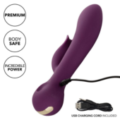 Фиолетовый вибратор-кролик Desire - 22,25 см. - 5