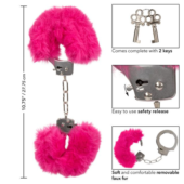 Металлические наручники с розовым мехом Ultra Fluffy Furry Cuffs - 2