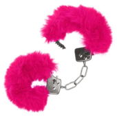 Металлические наручники с розовым мехом Ultra Fluffy Furry Cuffs - 0