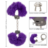 Металлические наручники с фиолетовым мехом Ultra Fluffy Furry Cuffs - 2