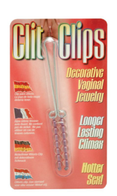 Зажим на клитор с фиолетовыми бусинами CLIT CLIPS PURPLE - 1