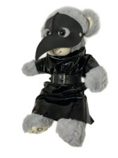 Плюшевый БДСМ-мишка в костюме чумного доктора - 0