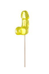 Желтый леденец в форме фаллоса со вкусом манго - 1