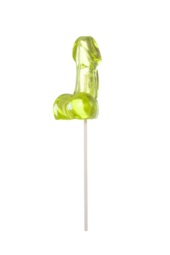 Зеленый леденец в форме фаллоса со вкусом лайма - 1