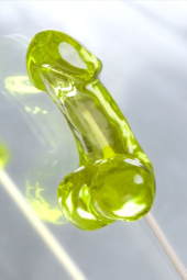 Зеленый леденец в форме фаллоса со вкусом лайма - 5