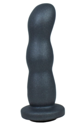 Черная анальная рельефная насадка-фаллоимитатор - 15 см. - 0