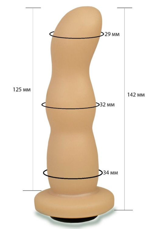 Телесная рельефная насадка Harness - 14,2 см. - 1