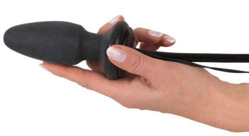 Черный анальный вибростимулятор с расширением Fanny Hills Butt Plug - 3