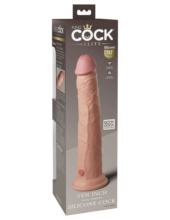 Телесный фаллоимитатор-реалистик King Cock Ellite Dual Density - 25,5 см. - 3