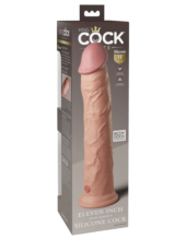 Телесный фаллоимитатор-реалистик King Cock Ellite Dual Density - 28 см. - 3