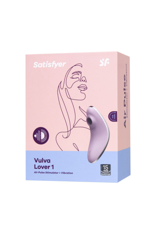 Сиреневый вакуум-волновой вибростимулятор клитора Satisfyer Vulva Lover 1 - 7