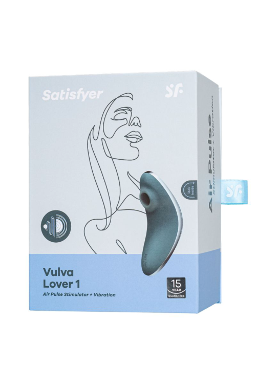 Синий вакуум-волновой вибростимулятор клитора Satisfyer Vulva Lover 1 - 6