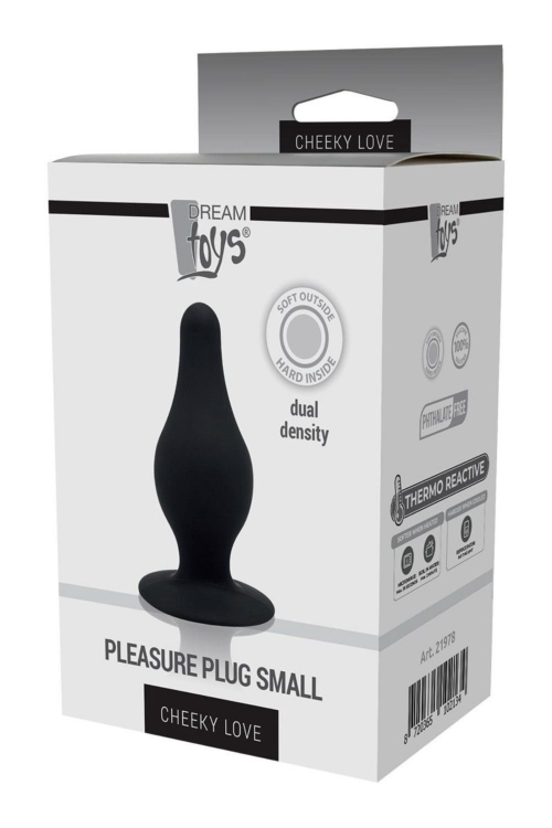 Черный анальный стимулятор DUAL DENSITY PLEASURE PLUG S - 7,2 см. - 1