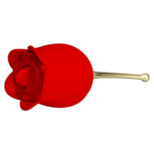 Красный клиторальный вибромассажёр Rose Lover - 2