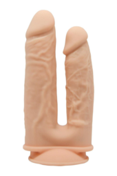 Телесный анально-вагинальный фаллоимитатор Double Penetrator - 19,5 см. - 0